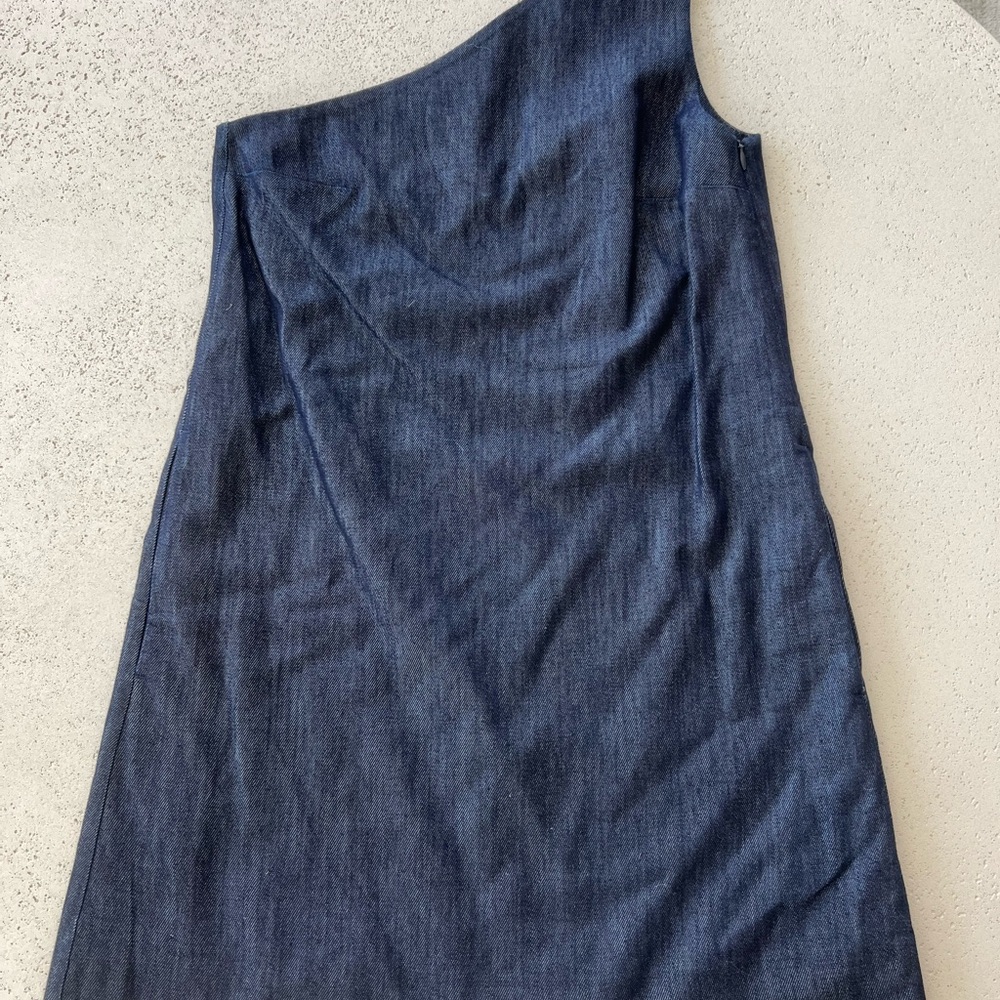 COS One-Shoulder Blue Dress